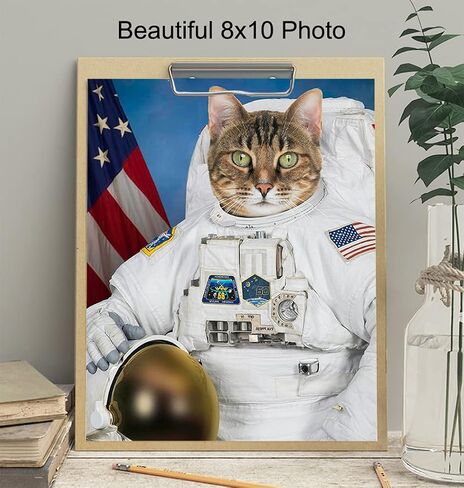 Cat Astronaut - Cat Wall Decor - Astronaut Decor - Space Wall Decor - Space Wall Art - NASA Wall Decor - Funny Cat Wall Art Poster - Cute Cat Home Decor - Cat Themed Gifts in Saudi Arabia