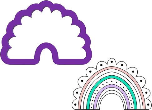 Boho Rainbow Cookie Cutter - Rainbow Cookie Cutter - Spring Cookie Cutters - Easter Cookie Cutters - Arch Cookie Cutter - Cookie Cutters in Saudi Arabia