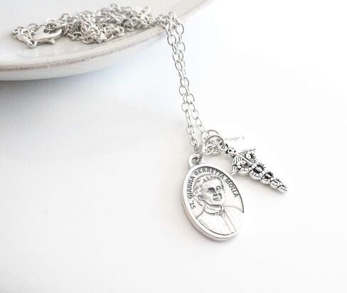 St Gianna Molla Patron Saint of Doctors Catholic Necklace in Saudi Arabia
