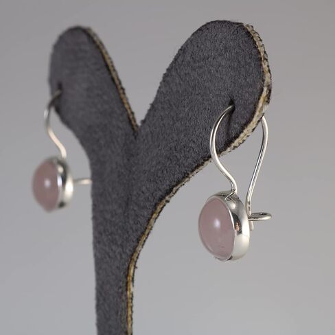 Sterling Silver 925 Oval Black Onyx 7x14mm Drop Dangle Hook Handmade Earrings for Women in Kuwait