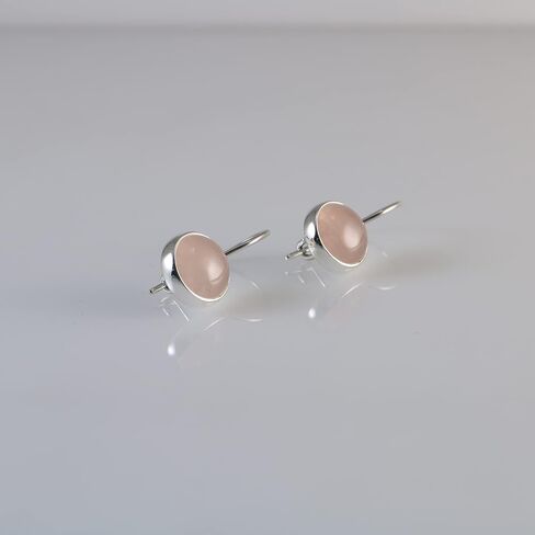 Sterling Silver 925 Oval Black Onyx 7x14mm Drop Dangle Hook Handmade Earrings for Women in Kuwait
