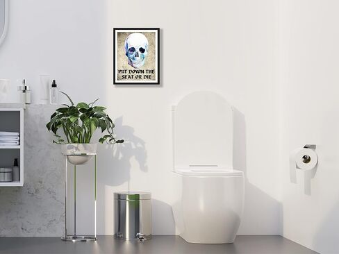 Roxbury Row Halloween ديكور الحمام، ديكور الهيكل العظمي، دع هذا القرف يذهب، ديكور الحمام زن، ديكور الحمام الفريد، مخيف، زاحف، فن الجدار القوطي، علامات الحمام مضحك in Kuwait