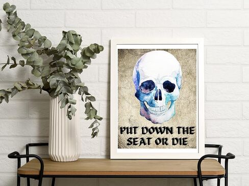 Roxbury Row Halloween ديكور الحمام، ديكور الهيكل العظمي، دع هذا القرف يذهب، ديكور الحمام زن، ديكور الحمام الفريد، مخيف، زاحف، فن الجدار القوطي، علامات الحمام مضحك in Kuwait