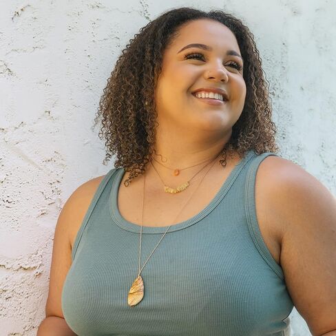 قلادة ملهمة من SoulKu Touchstone، مجوهرات تحفيزية مصنوعة يدويًا، سلك بطول قابل للتعديل، قلادة قلادة شفاء للنساء (المرونة، يشب الصورة) in Kuwait