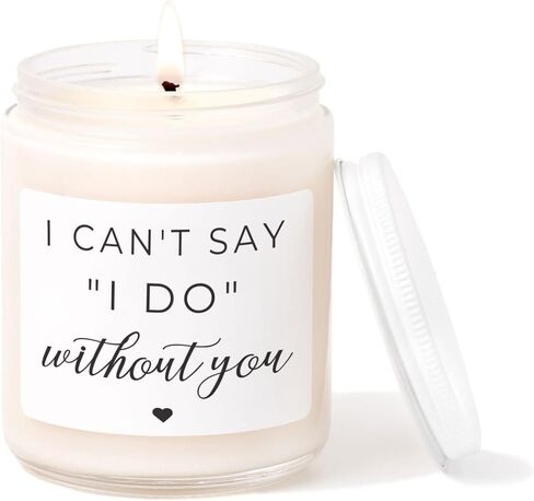 Kim and Pom I Can't Say I Do Without You Candle, Soy Candle 8oz Glass Jar, Bridesmaid Gifts, Bridesmaid Candle, Bridesmaid Proposal, Will You Be My Bridesmaid Proposal Gift in Saudi Arabia