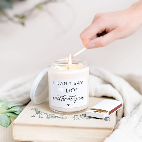 Kim and Pom I Can't Say I Do Without You Candle, Soy Candle 8oz Glass Jar, Bridesmaid Gifts, Bridesmaid Candle, Bridesmaid Proposal, Will You Be My Bridesmaid Proposal Gift in Saudi Arabia