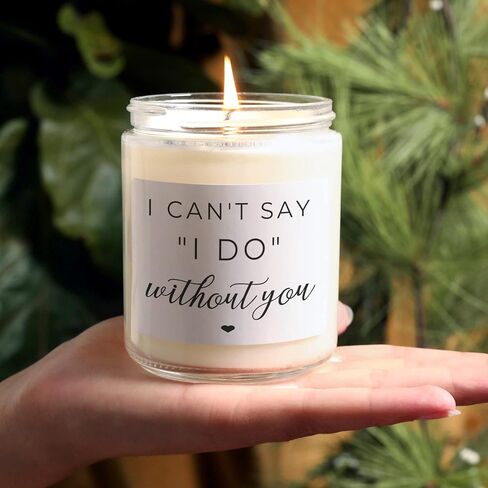Kim and Pom I Can't Say I Do Without You Candle, Soy Candle 8oz Glass Jar, Bridesmaid Gifts, Bridesmaid Candle, Bridesmaid Proposal, Will You Be My Bridesmaid Proposal Gift in Saudi Arabia