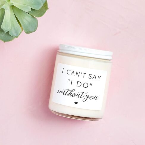 Kim and Pom I Can't Say I Do Without You Candle, Soy Candle 8oz Glass Jar, Bridesmaid Gifts, Bridesmaid Candle, Bridesmaid Proposal, Will You Be My Bridesmaid Proposal Gift in Saudi Arabia