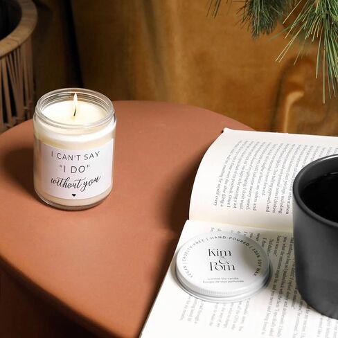 Kim and Pom I Can't Say I Do Without You Candle, Soy Candle 8oz Glass Jar, Bridesmaid Gifts, Bridesmaid Candle, Bridesmaid Proposal, Will You Be My Bridesmaid Proposal Gift in Saudi Arabia