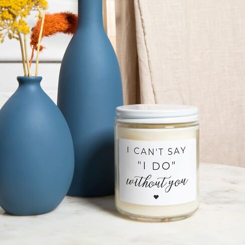 Kim and Pom I Can't Say I Do Without You Candle, Soy Candle 8oz Glass Jar, Bridesmaid Gifts, Bridesmaid Candle, Bridesmaid Proposal, Will You Be My Bridesmaid Proposal Gift in Saudi Arabia