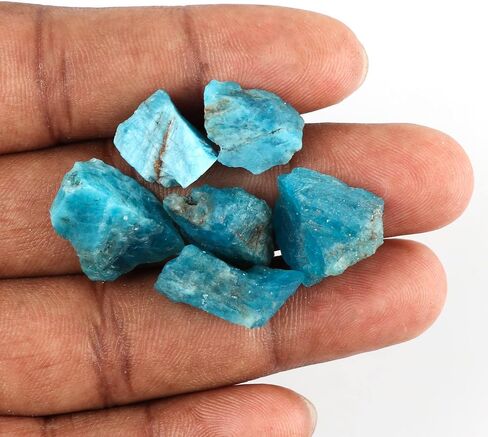 Thecraftman Natural Raw Neon Apatite Stone Rough Crystal Stone for Cabbing, Tumbling, Cutting, Polishing, Wire Wrapping, Gem Mining, Wicca, Reiki and Crystal Healing, 50 Carat Lot in Saudi Arabia