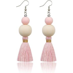 Light Green Earrings for Women Danging Handmade Green Tassel Earrings for Women