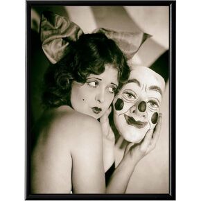 ملصق طباعة عتيق من Clara Bow - صورة فيلم هوليوود الرجعية من عشرينيات القرن العشرين - فن جدار المهرج - أشياء غريبة باللونين الأسود والأبيض - هدايا لعشاق Strang القدامى - صور الممثلة العتيقة ديكور الحائط لغرفة النوم in Saudi Arabia