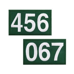 اسم العلامة رقم اللوحة 067 456 حديد مطرز على الرقع in Kuwait