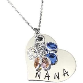 Nana Necklace Grandchild Necklace Personalized Necklace Personalized Jewelry Handstamped Necklace Birthstone Necklace Mothers Day Gift in Saudi Arabia