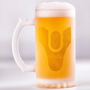 Tricorn Sandblasted Glass Beer Stein, 17 oz, Frozen Glass, Gift For Him, Gamer Gifts, Personalized Beer Mug Glass, Geek Groomsmen Gift, Gift Ideas For Men, Gift For Daddy in Kuwait