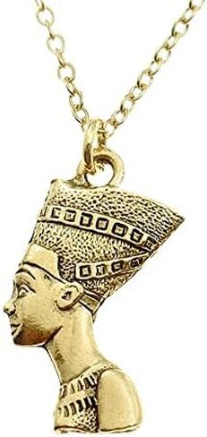 Nefertiti Necklace 24K Gold Plated Pewter Stainless Steel | Egypt God, Goddess Jewelry in Saudi Arabia