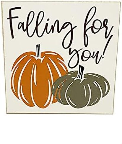 علامة Falling for You Fall Pumpkin - ديكور صينية بطبقات الخريف - ديكور صغير لرف الحصاد in Saudi Arabia