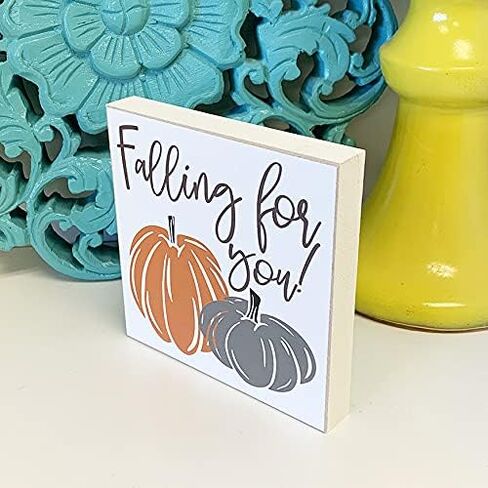 علامة Falling for You Fall Pumpkin - ديكور صينية بطبقات الخريف - ديكور صغير لرف الحصاد in Saudi Arabia