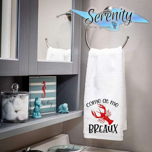 مناشف حمام جديدة مضحكة | كراوداد | الكاجون جراد البحر بايو الصيف الديكور الجنوبي | هدية زفاف مرحة للبالغين من الفكاهة الخام في المنزل in Kuwait