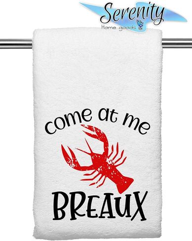 مناشف حمام جديدة مضحكة | كراوداد | الكاجون جراد البحر بايو الصيف الديكور الجنوبي | هدية زفاف مرحة للبالغين من الفكاهة الخام في المنزل in Kuwait