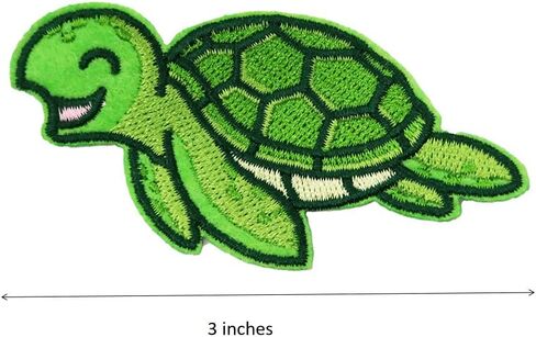 Set of 3 Sea Turtle Embroidered Iron On Patches in Saudi Arabia