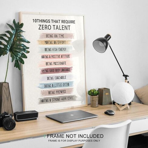 10 Things That Require Zero Talent, Boho Office Decor, Inspirational Wall Decor, Motivational Wall Decor, Home Office Decor, Boho Wall Decor for Bedroom,Kitchen, Living Room, Bathroom, 8x10"Unframed in Kuwait