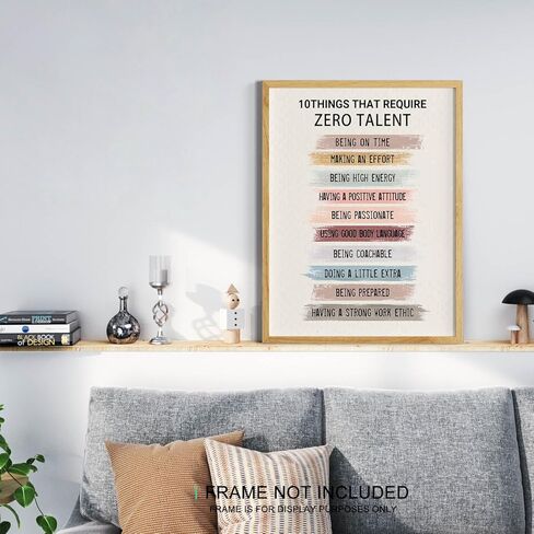 10 Things That Require Zero Talent, Boho Office Decor, Inspirational Wall Decor, Motivational Wall Decor, Home Office Decor, Boho Wall Decor for Bedroom,Kitchen, Living Room, Bathroom, 8x10"Unframed in Kuwait