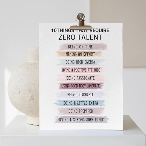 10 Things That Require Zero Talent, Boho Office Decor, Inspirational Wall Decor, Motivational Wall Decor, Home Office Decor, Boho Wall Decor for Bedroom,Kitchen, Living Room, Bathroom, 8x10"Unframed in Kuwait