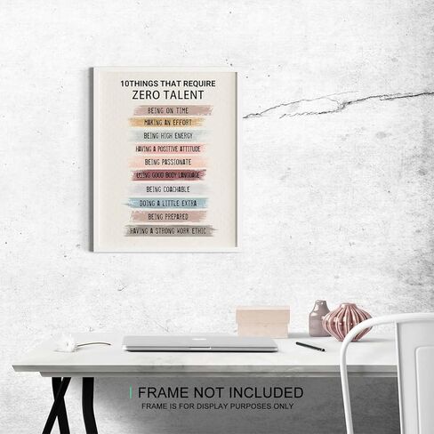 10 Things That Require Zero Talent, Boho Office Decor, Inspirational Wall Decor, Motivational Wall Decor, Home Office Decor, Boho Wall Decor for Bedroom,Kitchen, Living Room, Bathroom, 8x10"Unframed in Kuwait