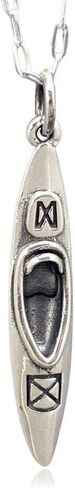 Sterling Silver Kayak Charm Necklace, 18" in Saudi Arabia