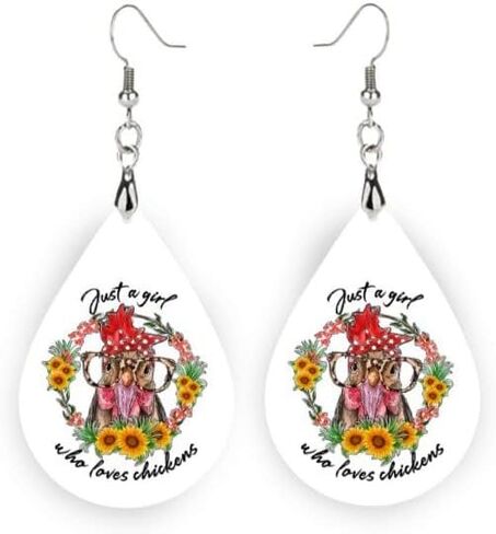 Chicken Earrings Gift for Her Chicken Lover in Saudi Arabia