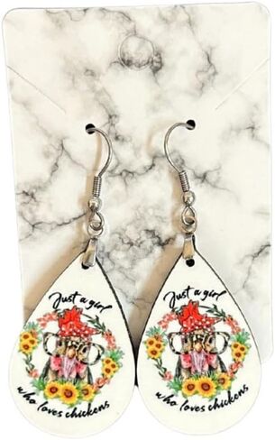 Chicken Earrings Gift for Her Chicken Lover in Saudi Arabia