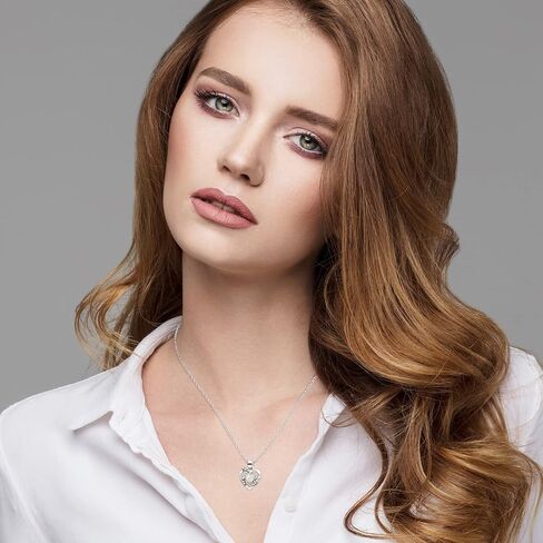 925 Sterling Silver Opal Heart Necklace Dainty Birthstone Necklace with Heart Pendant Dainty Opal jewelry Birthday Gifts for Her Women Girls in Saudi Arabia