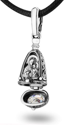 925 Sterling Silver Christian Necklace for Women - Virgin Mary and Jesus Pendant Necklace - Open Filigree Prayer Box Locket Charm - Unique Handmade Religious Jewelry - Mother's Day Gifts in Saudi Arabia