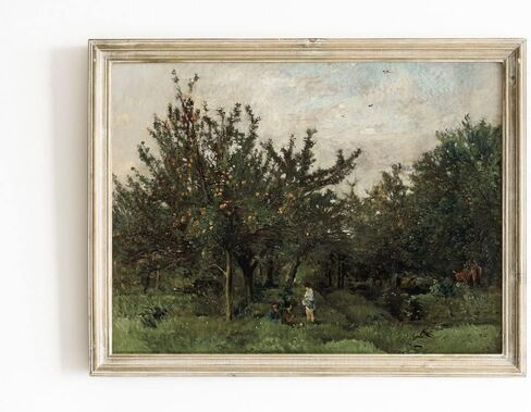 Vintage Landscape Wall Art - Spring Vintage Farmhouse Decor, French Country Artwork, French Country Farmhouse Decor, Cottagecore Wall Decor, Farmhouse Wall Prints Country Bathroom Set 10(UNFRAMED) in Kuwait