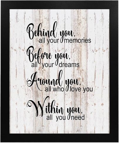 خلف قبل أن بداخلك - ديكور حائط ملهم، نمط خشبي متعثر، طباعة جدارية تحفيزية من الكتاب المقدس لديكور غرفة المعيشة، ديكور المنزل، ديكور المكتب، ديكور الكنيسة أو الغرفة، غير مؤطر - 8x10 in Kuwait