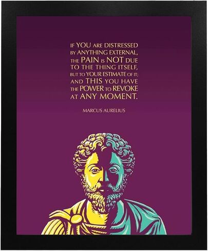 لوحة فنية جدارية مقتبسة من ماركوس أوريليوس - "إذا كنت منزعجًا - لديك القدرة على الإلغاء" - طباعة جدارية فنية مقاس 8 × 10 جاهزة للتأطير. ديكور العالم القديم للمنزل والمكتب والفصول الدراسية. اقتباس فلسفي ملهم. in Kuwait