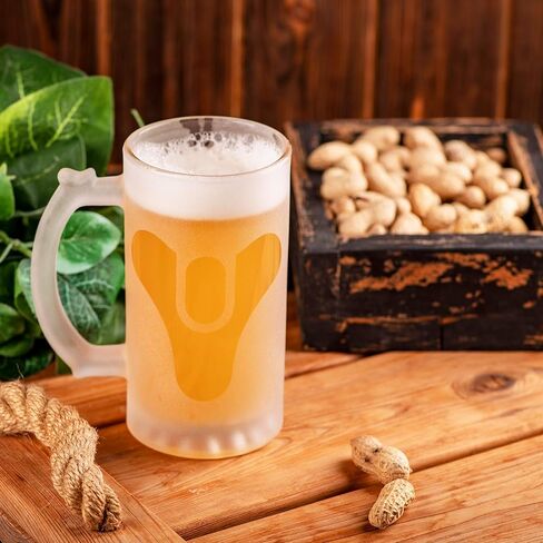 كوب بيرة زجاجي من Tricorn Sandblasted، 17 أونصة، زجاج مجمد، هدية له، هدايا للاعبين، زجاج كوب بيرة شخصي، هدية لرفقاء العريس، أفكار هدايا للرجال، هدية للأب in Kuwait