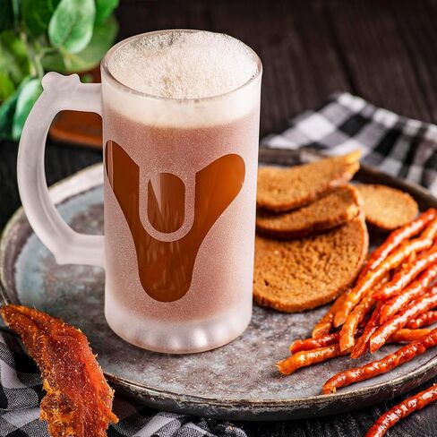 كوب بيرة زجاجي من Tricorn Sandblasted، 17 أونصة، زجاج مجمد، هدية له، هدايا للاعبين، زجاج كوب بيرة شخصي، هدية لرفقاء العريس، أفكار هدايا للرجال، هدية للأب in Kuwait