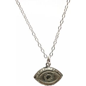 Natural Lapis Lazuli Evil Eye Necklace, Handmade Jewelry With 16 + 2 Inch 925 Sterling Silver Adjustable Chain (lapis-lazuli) in Saudi Arabia