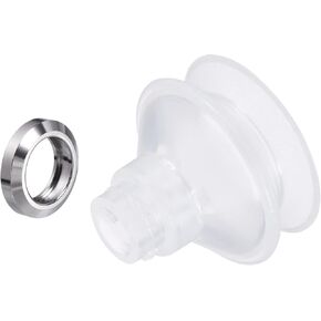 PATIKIL Vacuum Suction Cup, 1 Pack Silicone Rubber 7mm ID x 52mm OD Pneumatic Bellows Sucker Pad with Gasket for Industry, Clear