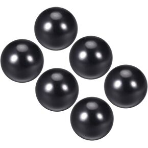 CoCud Thermoset Ball Knobs, M10 Female Thread 32mm Diameter, Plastic Metric Hand Screw Grip Black - (Applications: for Lathe Machinery Lever Handle), 6-Pieces