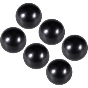 CoCud Thermoset Ball Knobs, M10 Female Thread 32mm Diameter, Plastic Metric Hand Screw Grip Black - (Applications: for Lathe Machinery Lever Handle), 6-Pieces