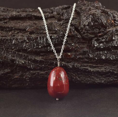 Natural Clear Quartz Gemstone Egg Necklace Pendant For Women, Handmade Pendant Gifts For Her Anniversary, Crystal Jewelry 18 Inch (Clear Quartz) in Saudi Arabia