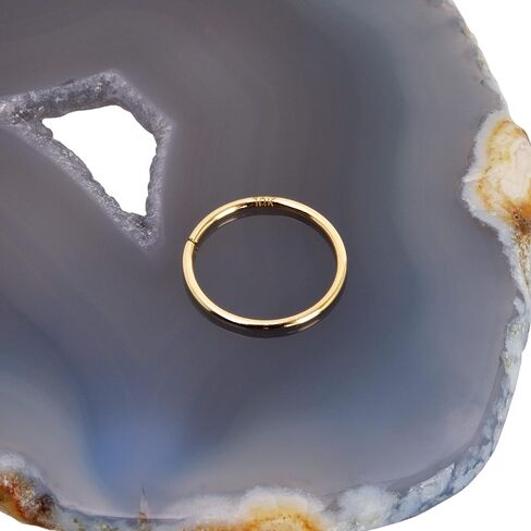 10K الذهب الأصفر الحقيقي 20 جرام الأنف هوب الدائري هيئة ثقب المجوهرات (قطر 10 مم 25/64 بوصة) in Kuwait