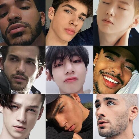 10K الذهب الأصفر الحقيقي 20 جرام الأنف هوب الدائري هيئة ثقب المجوهرات (قطر 10 مم 25/64 بوصة) in Kuwait