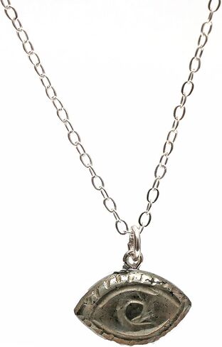 Natural Lapis Lazuli Evil Eye Necklace, Handmade Jewelry With 16 + 2 Inch 925 Sterling Silver Adjustable Chain (lapis-lazuli) in Saudi Arabia