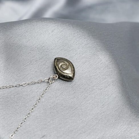 Natural Lapis Lazuli Evil Eye Necklace, Handmade Jewelry With 16 + 2 Inch 925 Sterling Silver Adjustable Chain (lapis-lazuli) in Saudi Arabia
