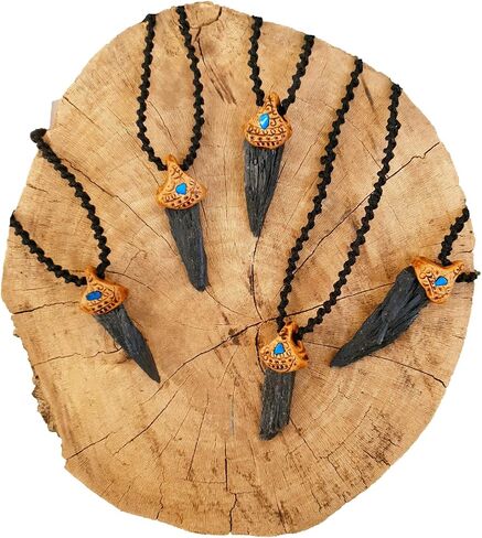 Crystal Natural Gemstone Necklace with Stone Pendant - Amulet for Protection & Chakra Healing, Handmade Jewelry with Gift Bag, Black Macrame Cord, By Smoky Quartz (Agate Slice Pink) in Kuwait
